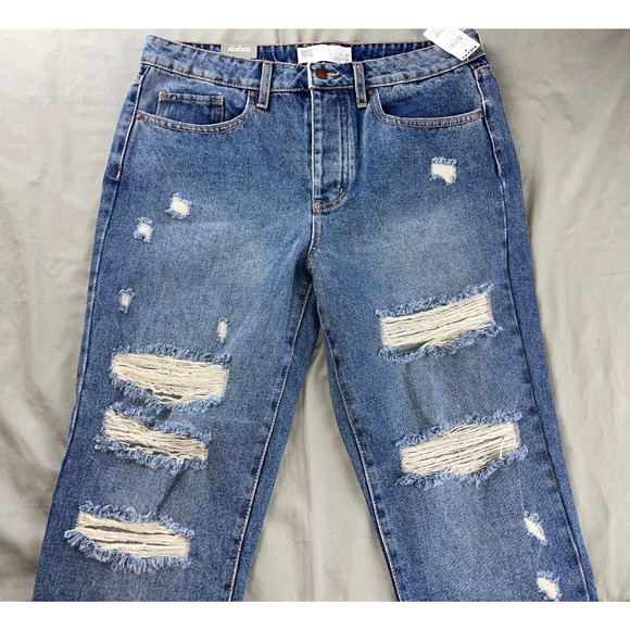 RSQ Denim - RSQ Destroyed Button Fly 100% Cotton Denim Boyfriend Jeans. Women's 29, NWT!!